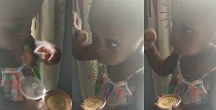 Lovely video of a little Nigerian girl applying her mom’s makeup 