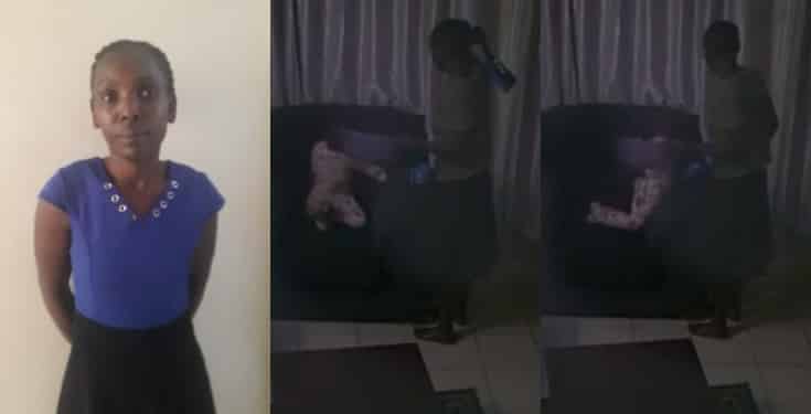 Nanny caught on camera beating sick child for vomiting on sofa (Video)