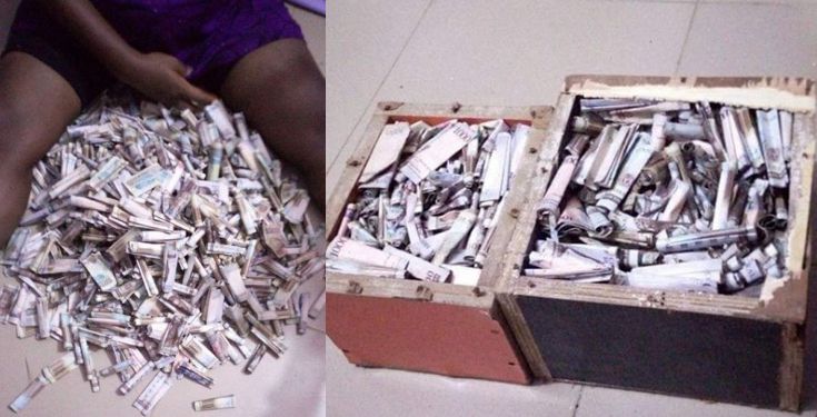 Nigerian woman reportedly saves ₦1million in her piggy bank (Photos)