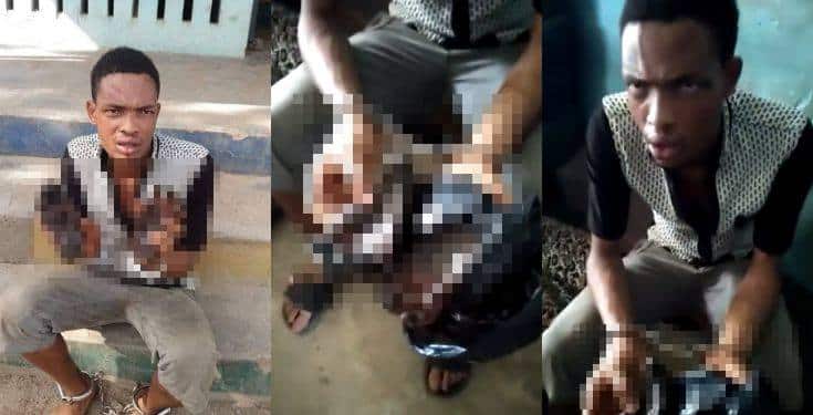 Yahoo boy caught with two barbecued human hands in Ekiti (Video)