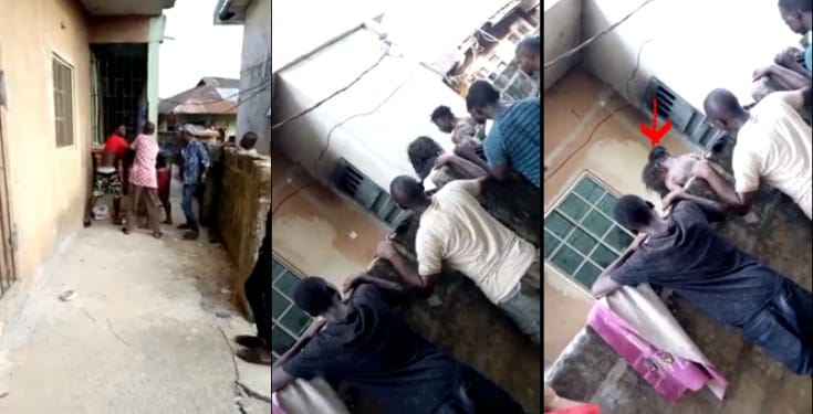 Young Man Beats His Girlfriend Up Publicly In Delta State (Video)