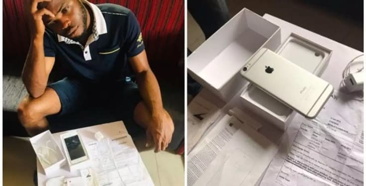 Man cries out after allegedly buying refurbished iPhone on Jumia