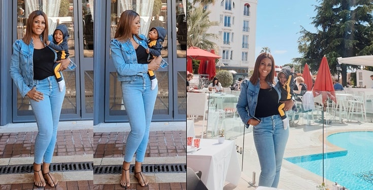 Linda Ikeji Pictured With Jayce In France 