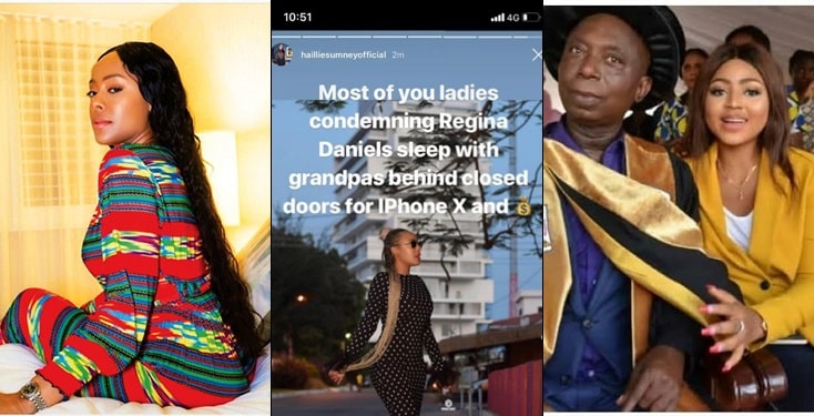Ladies condemning Regina Daniels sleep with grandpas for IPhone and money -  Haillie Sumney