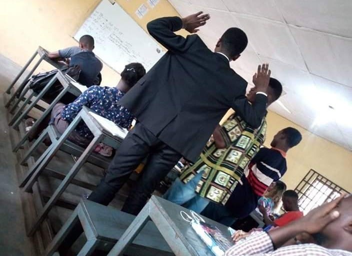 UNIUYO Lecturer Punishes Students For Talking In Class