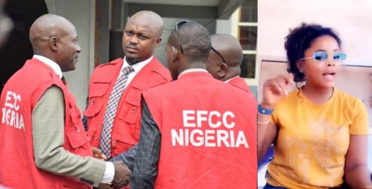 EFCC reacts as lady fights against her Yahoo boy neighbours (Video)
