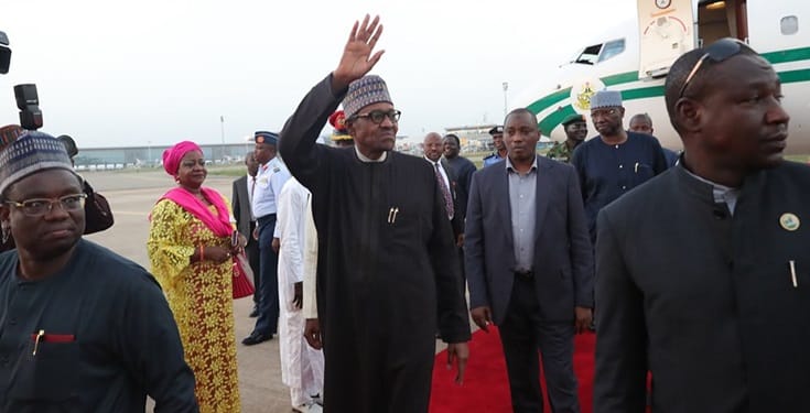 Presidency mocks opposition as Buhari returns from UK