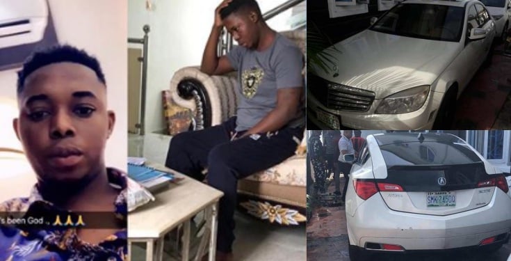 Popular Yahoo kingpin, Onoriode, 3 others arrested in Calabar (Photos)