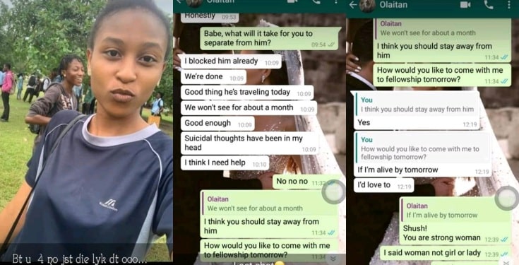 See last chat of 100 level UNIPORT student who committed suicide 