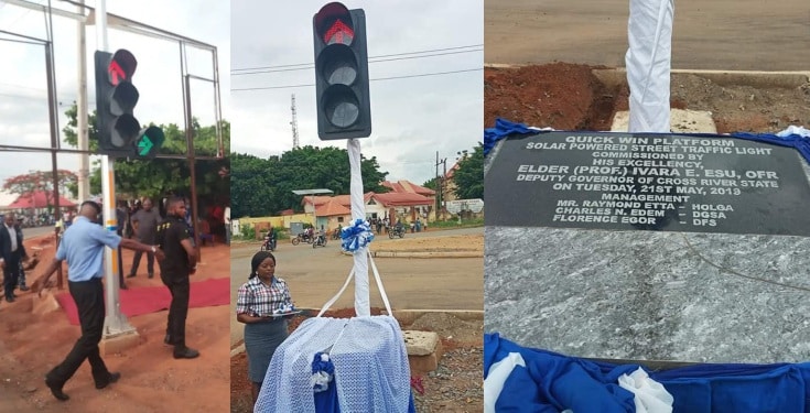 See photos from the commissioning of a street light in Cross Rivers state