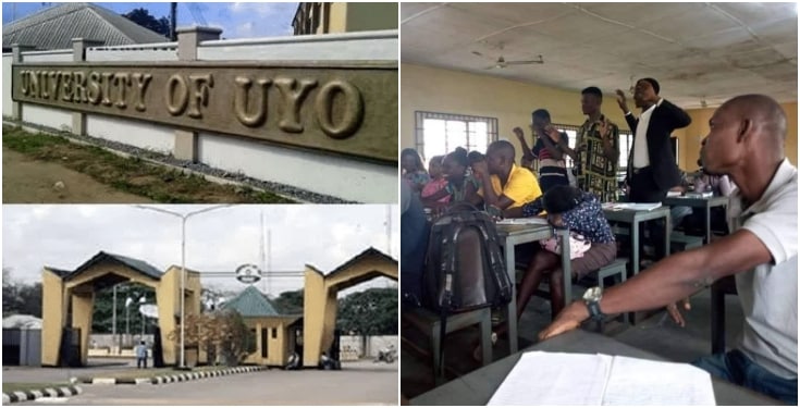 UNIUYO Lecturer Punishes Students For Talking In Class