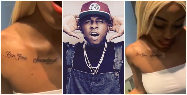 Lady Permanently Tattoos Runtown's Name On Her Body