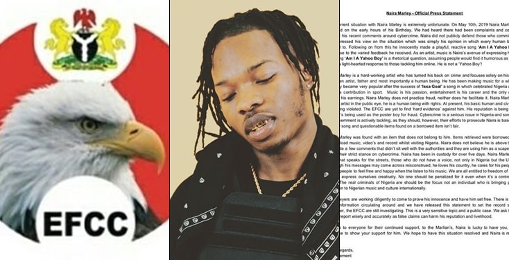 Naira Marley's Management Releases Official Statement About Arrest 