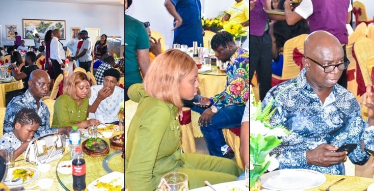 Regina Daniels And Hubby Senator Ned Nwoko Host Nollywood Stars To Lunch