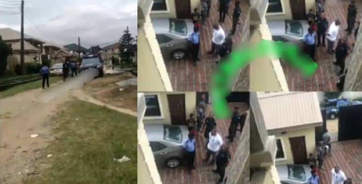 Billionaire's son, Eniola Adenuga storms his baby mama‘s house with 25 policemen