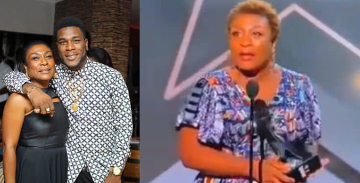 Burna Boy's mother gives powerful speech while accepting son's BET Awards (video)