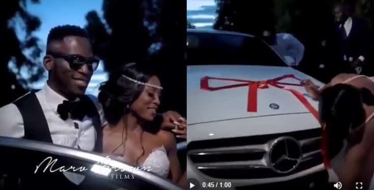 Groom gifts his bride a new Mercedes Benz on their wedding day (video)
