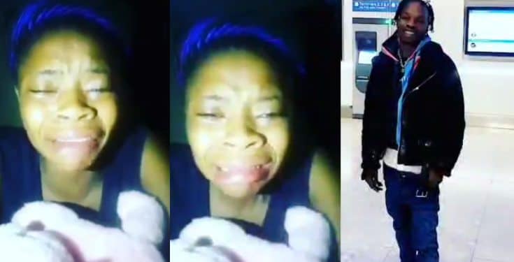 Lady cries out after Naira Marley comes back from prison and forgets her (Video)