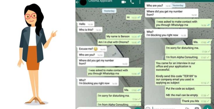 Lady shares how an impatient job seeker missed an opportunity on whatsapp