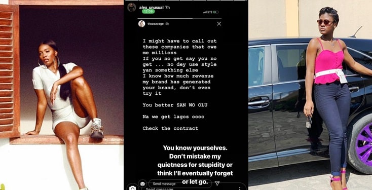  Tiwa Savage and Alex Threaten To Call Out Companies Owing Them