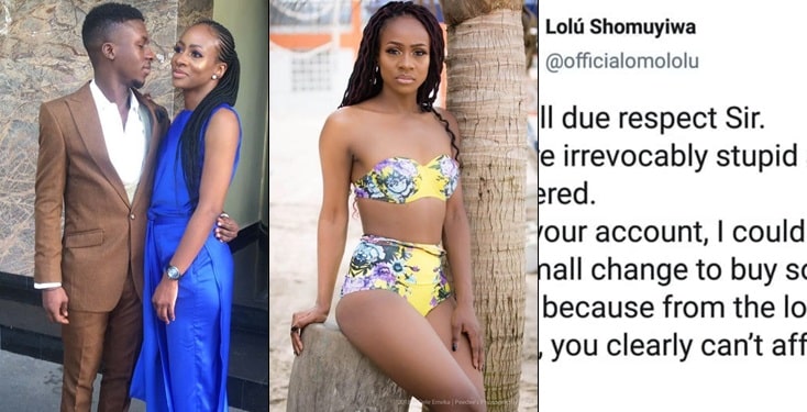 BBNaija's Lolu slams a man for body shaming AntoLecky