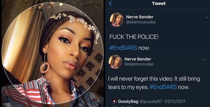 Police mistreats lady after telling victims of SARS to take responsibility