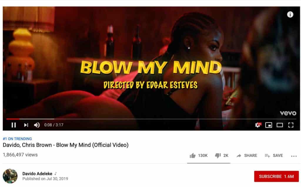 Davido's 'Blow My Mind
