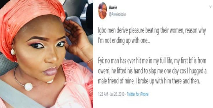 'Igbo men derive pleasure in beating their women' - Lady reveals