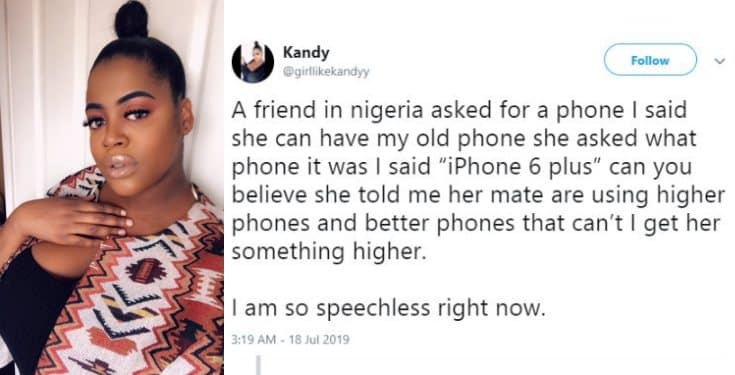 Lady shares her experience with a friend who begged her for a phone