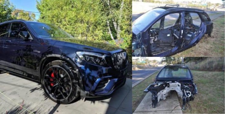 Man shares photos of his car after it was stripped by robbers in 3 hours