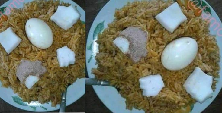 Nigerian lady shows off the coconut rice she made with ₦4,000