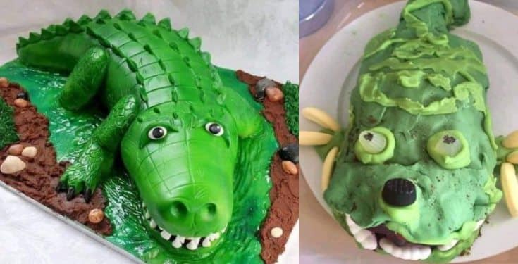 See what a man got after he ordered for this crocodile mould cake (photos)