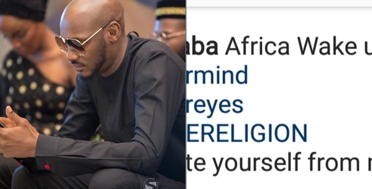 2face blasted by Nigerians for endorsing post