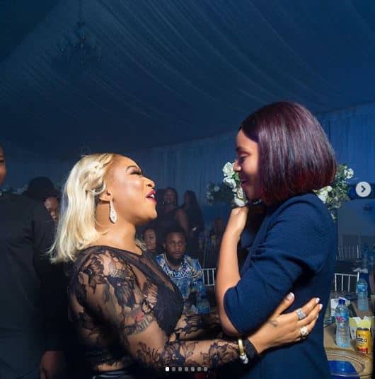 Actress Regina Daniels gushes about meeting Tonto Dikeh (photos)