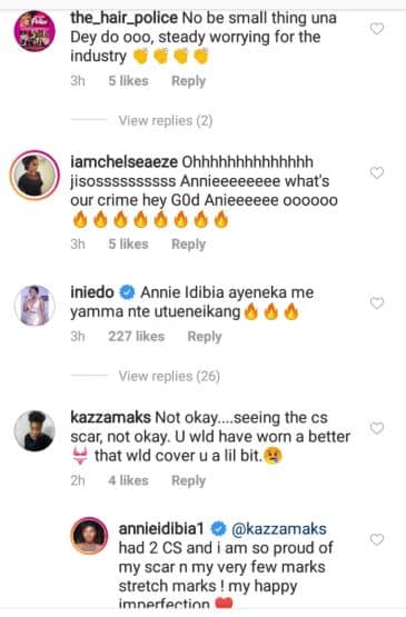Annie Idibia replies fan who criticised her bikini photo 