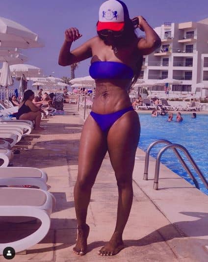  Annie Idibia replies fan who criticised her bikini photo