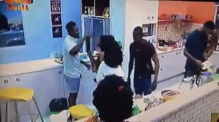 BBNaija 2019: Omashola, Frodd and Esther fight over egg (video)