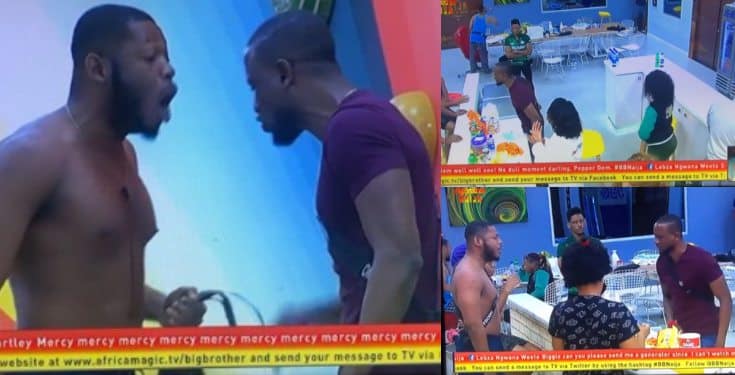 BBNaija 2019: Omashola, Frodd and Esther fight over egg (video)