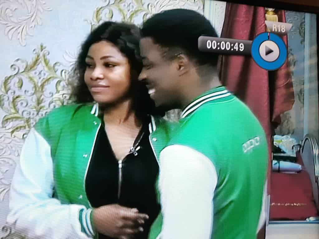 BBNaija 2019 Seyi and Tacha captured hugging passionately 