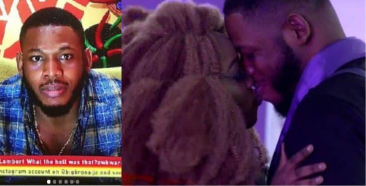 BBNaija: 'I pray for more' - Frodd tells Biggie after a 'kiss' from Esther