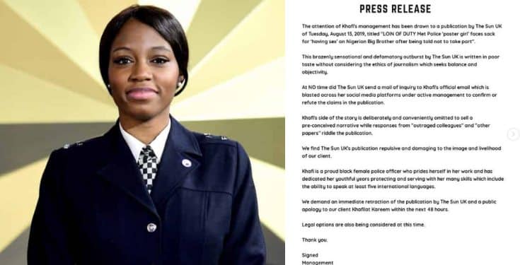 BBNaija: Khafi's management speaks on her alleged sack by UK Police