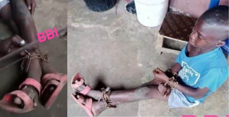 Boy rescued after he was chained by his stepmother and father (video)