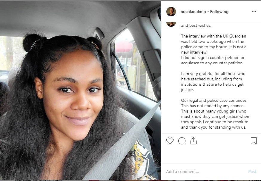 Busola Dakolo clears the air on her interview with UK Guardian