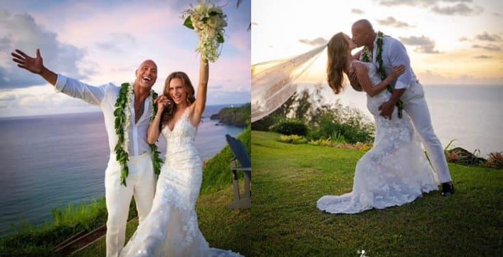 Dwayne 'The Rock' Johnson marries his girlfriend of 12 years (photos)