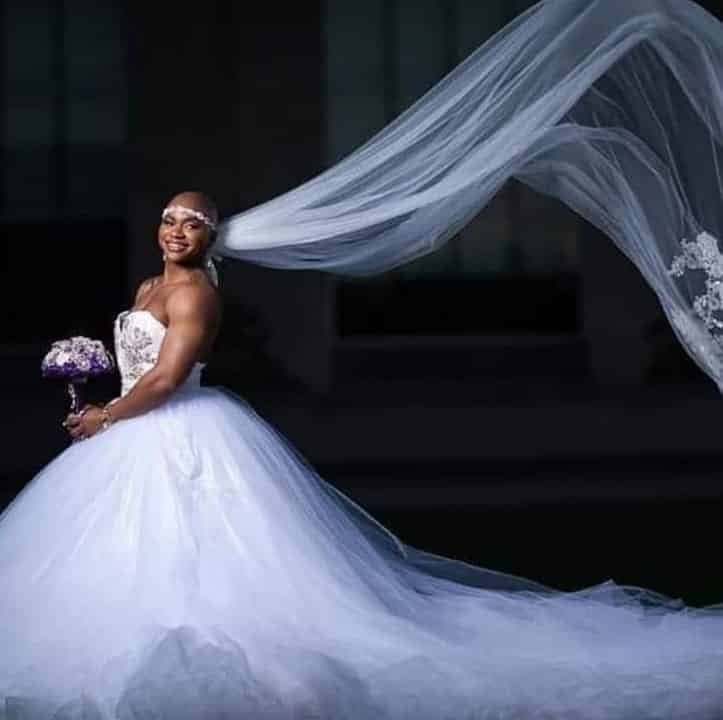 Female bodybuilder with prominent muscles goes viral as she weds 