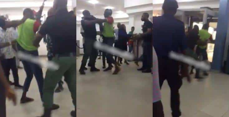 First bank security men assault client inside banking hall (video)