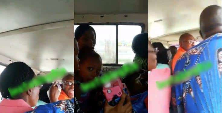 Lady in trouble for paying for her kids to sit comfortably in a bus (video)