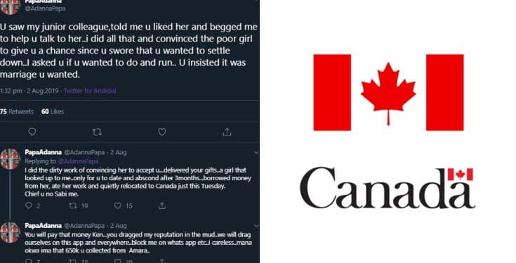 Man dupes new girlfriend of N650K, relocates to Canada