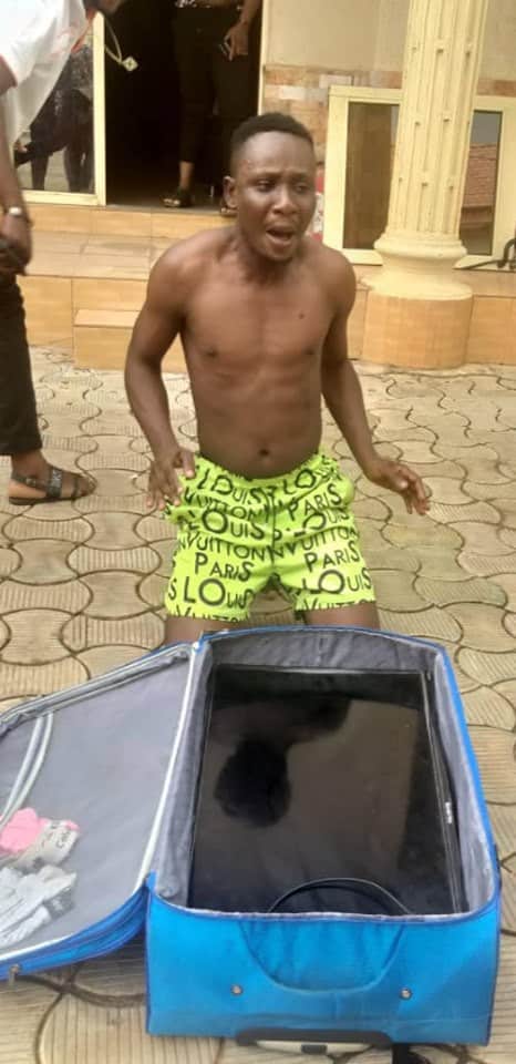 Man nabbed while attempting to leave with hotel's TV in his bag in Benue