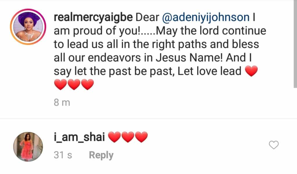 Mercy Aigbe tells Adeniyi Johnson to forget about the past with Toyin Abraham